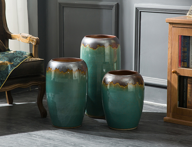 Ceramic vases, flower arrangement sitting room place I and contracted to restore ancient ways the dried ou landing big flowerpot jingdezhen porcelain