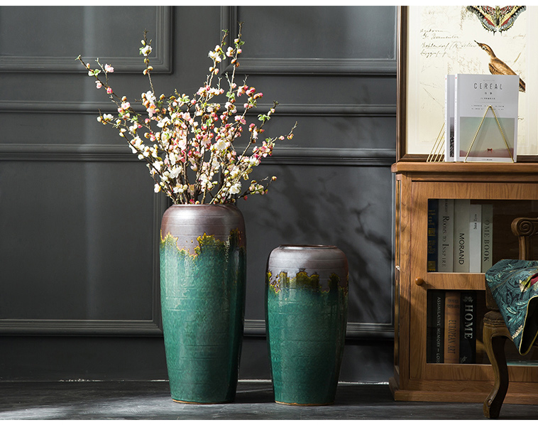 Jingdezhen ceramic vase furnishing articles of large sitting room porch home decor I and contracted flower arranging dried flower porcelain