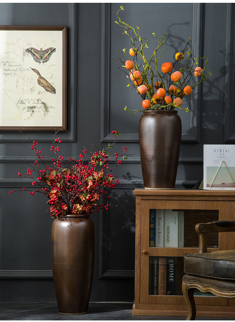 Large vases, jingdezhen ceramic furnishing articles sitting room the hotel Chinese flower arranging dried flowers, porcelain clay restoring ancient ways