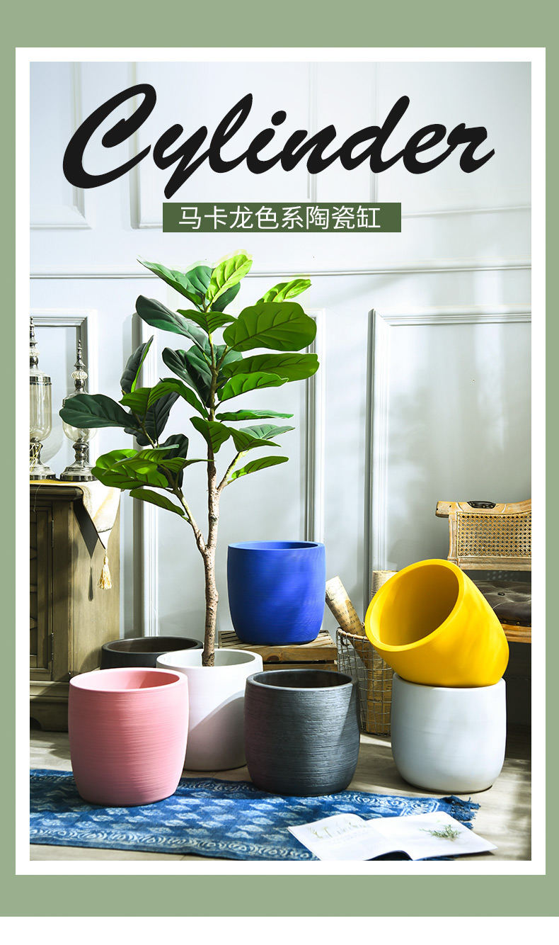 I and contracted Nordic ceramic flower pot TV ark, place of the sitting room porch flower arranging green plant of large diameter hydroponic vase