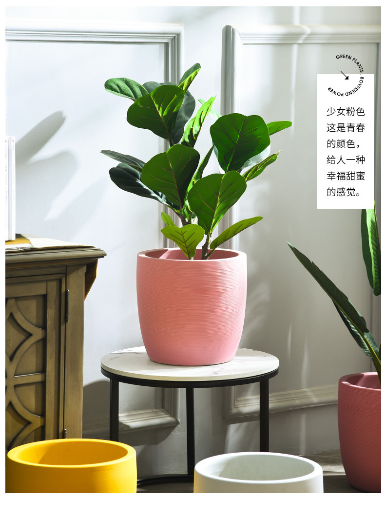 I and contracted Nordic ceramic flower pot TV ark, place of the sitting room porch flower arranging green plant of large diameter hydroponic vase