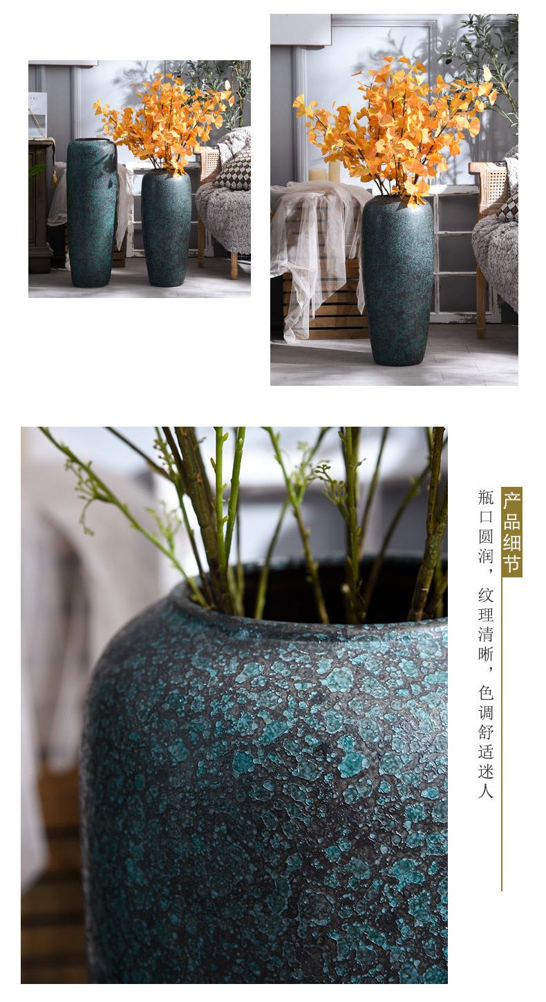 Large vases, dried flower decorations ceramics jingdezhen modern style furnishing articles sitting room ground flower arranging flower decoration