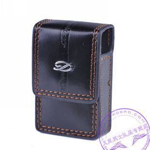 S T Dupont all Pence lighter special leather cover half cover genuine leather black light leather LOGO brown double line