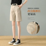 左街右巷 Джинсовая юбка, шорты, тонкие приталенные штаны, 2025 года, высокая талия, свободный прямой крой