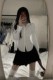 Pure desire waist white jk uniform shirt female slim fishbone waist shirt hot girl design sense long-sleeved top