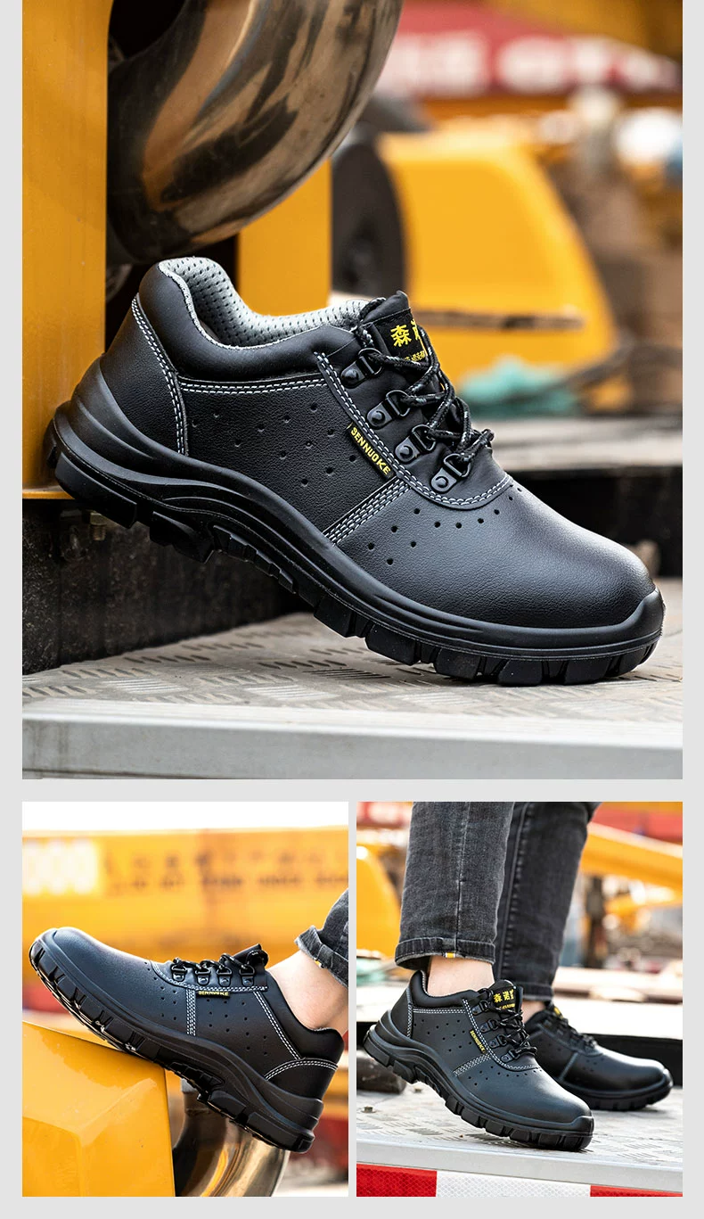 Senno Croubao shoes men's anti-smash and puncture-resistant steel toe lightweight summer style work old steel plate anti-slip construction site