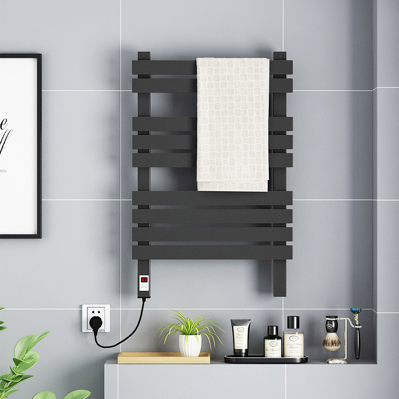 Electric heating towel rack smart thermostatic carbon fiber heating bar Makeup Room Bathroom home Stainless Steel Drying Racks