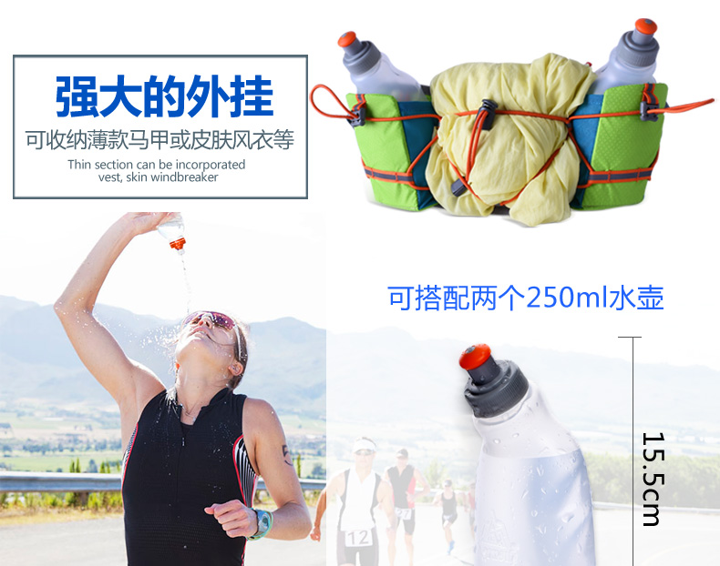 Professional Marathon Running Pocket Đa năng 6 inch Điện thoại di động Slim Không thấm nước xuyên quốc gia Không lắc túi ấm 	túi đeo hông nhỏ gọn