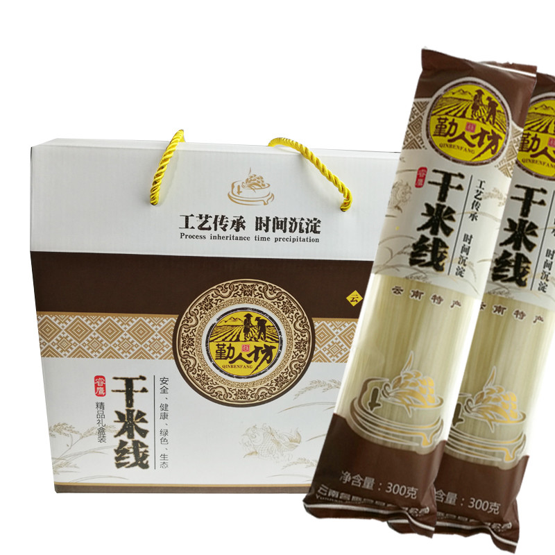 Yunnan specie Monte self-bridge rice noodles 300g * 12 courtesan box of dry rice noodles convenient for fine rice noodles rice flour rice flour