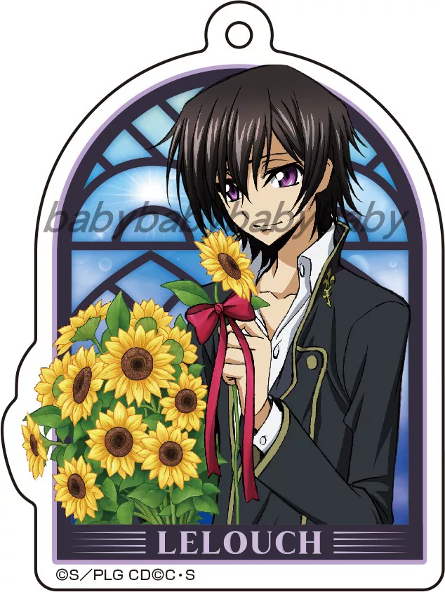 Аниме Code Geass Lelouch of the Rebellion, наборы периферии Suzaku, новые раскрашенные акриловые брелоки в наличии