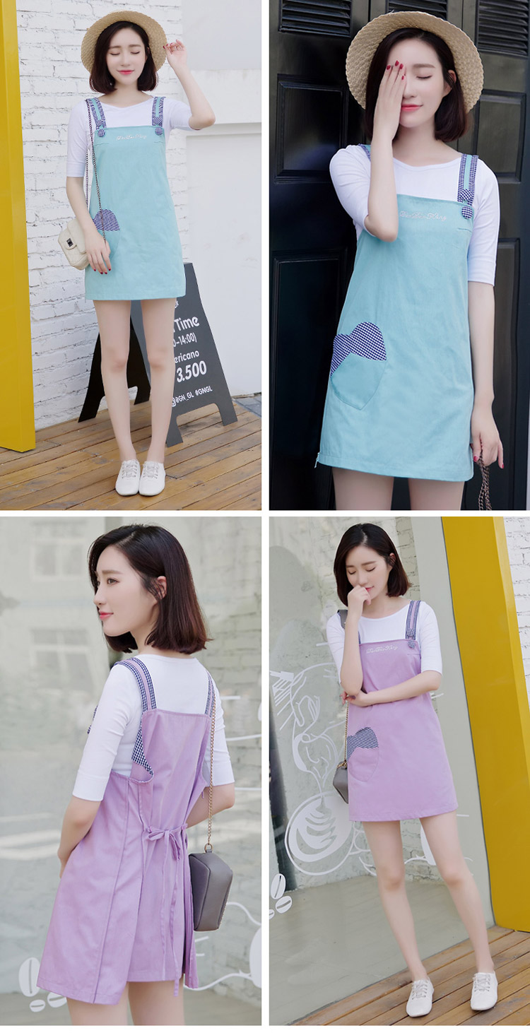 Bộ đồ hai lớp phù hợp với bà bầu ăn mặc tạp dề chính hãng áo sơ mi sling bức xạ phù hợp với bốn mùa thu đông nhân viên văn phòng váy bầu đẹp