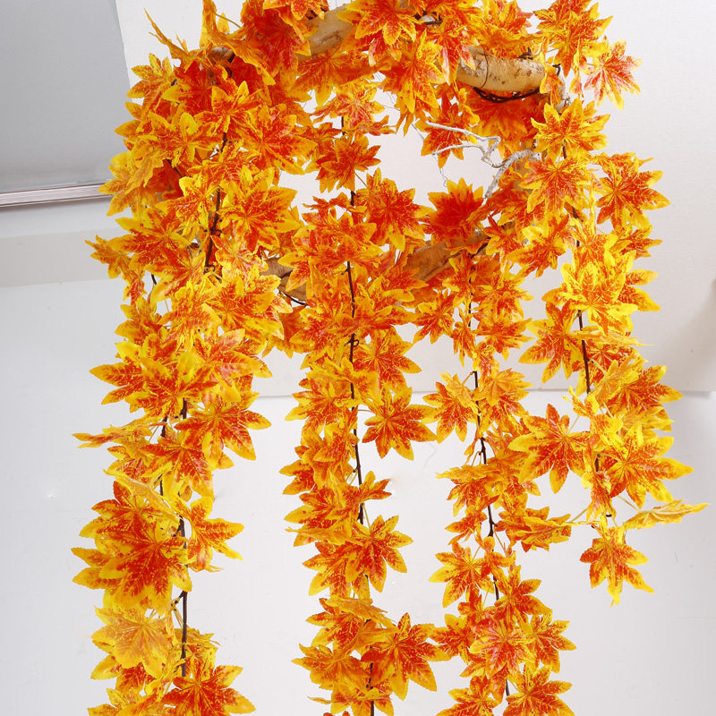 Decorative Green Leaves Fake Flower Vine Hanging Ceiling False