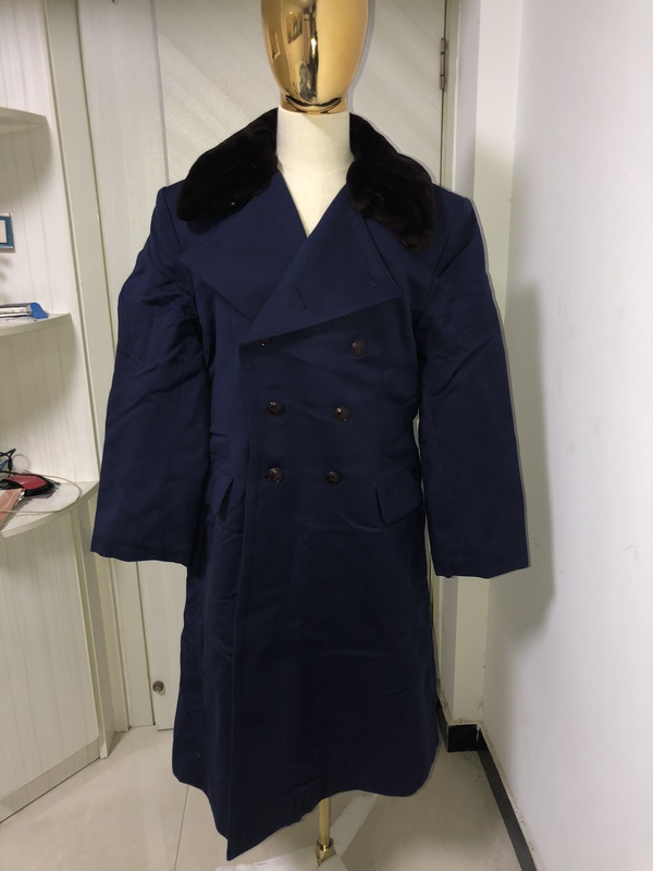 Brand New 55 Navy Woolen Coat, Approximately 180g, Medium Weight
