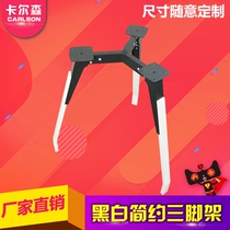 Black and white assembled three-legged table legs Simple modern style conference table Negotiation desk Wrought iron round dining table Tea table bench