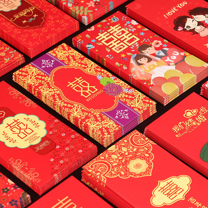 Wedding Celebration Supplies Great All-red Bag Individuality Creativity is a seal wedding small number changing mini-semento red packet bag