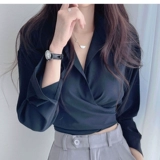 Весенняя модная сексуальная рубашка, тренд сезона, французский стиль