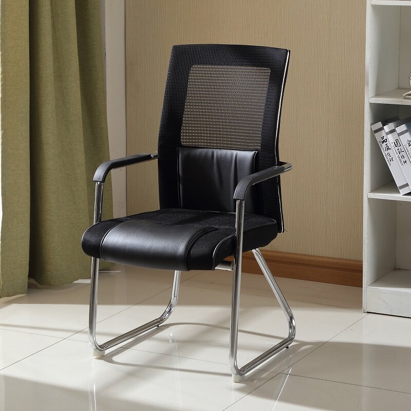 Staff chair office chair conference chair net office chair computer chair breathable bow chair home backrest four-legged chair
