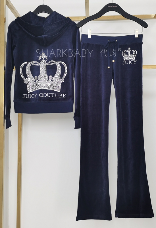 Authentic Hong Kong Juicy Gold Velvet Casual Sportswear Set for Women Jc Light Luxury Age-Reducing Diamond-Studded Hooded New Style Authentic Hong Kong Juicy Gold Velvet Casual Sportswear Set for Women Jc Light Luxury Age-Reducing Diamond-Studded Hooded New Style