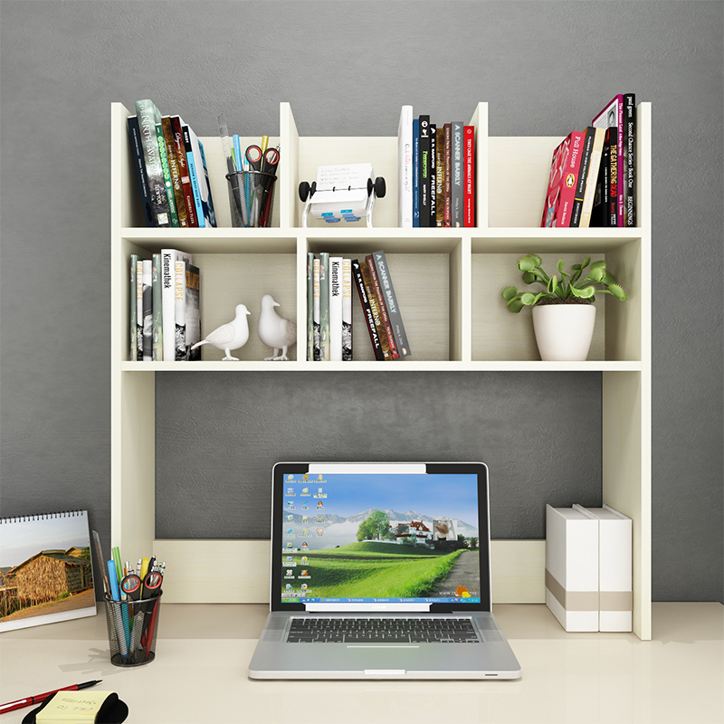 Buy Simple bookshelf shelf desktop small bookshelf table to house shelves students Dormitory