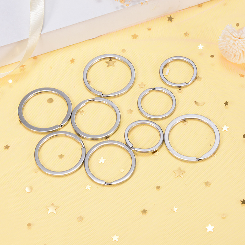 Key ring steel ring multifunctional round buckle men's and women's car pendant bag accessories color preservation and wear-resistant