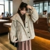 Áo len Sen Bộ 2018 phiên bản ngắn phổ biến của Hàn Quốc dành cho học sinh áo thun lưới nhỏ nam len nhỏ mùa thu đông nữ áo khoác mùa đông nữ Áo khoác ngắn
