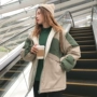 Công cụ áo khoác cotton nữ mùa đông phiên bản mới của Hàn Quốc phong cách Harajuku lỏng lẻo màu trùm đầu bông nhồi bông quần áo sinh viên áo lông vũ dáng dài uniqlo