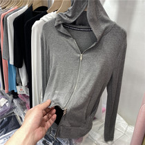 Eurolian cap double zipper thread T-shirt woman 2022 spring autumn new long sleeve casual veered blouses blouses