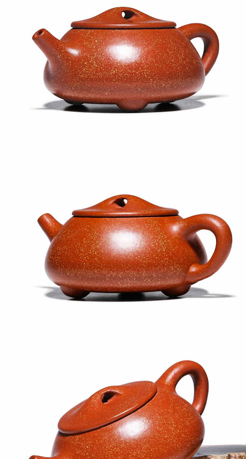 Mingyuan tea pot of yixing masters are it pure manual undressed ore dragon blood sandstone gourd ladle pot teapot tea set