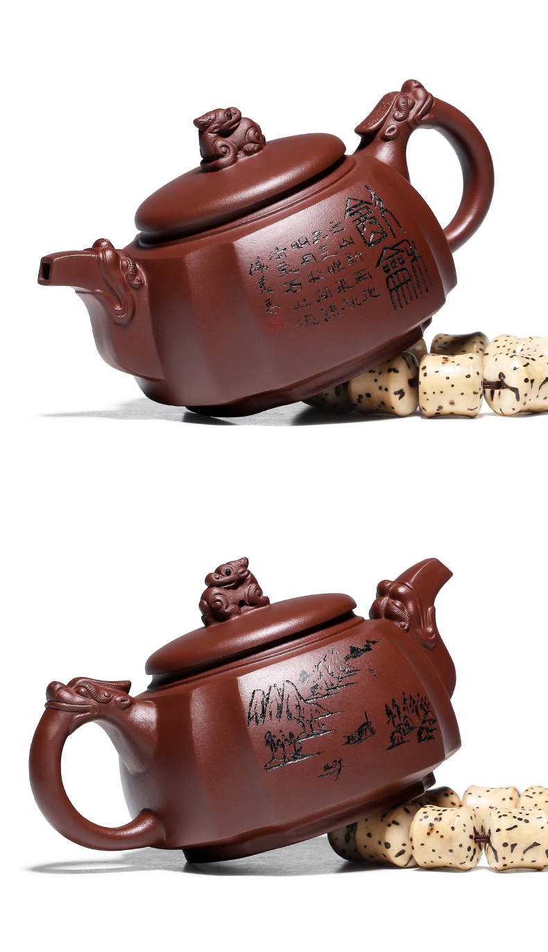 Mingyuan tea pot of yixing are it by ore pure manual household high - capacity kung fu teapot tea set