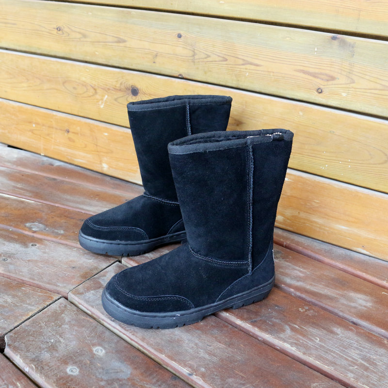 Autumn and winter new fur one-piece mid-boots Korean version trendy fashion snow boots women's plus velvet warm non-slip women's cotton boots