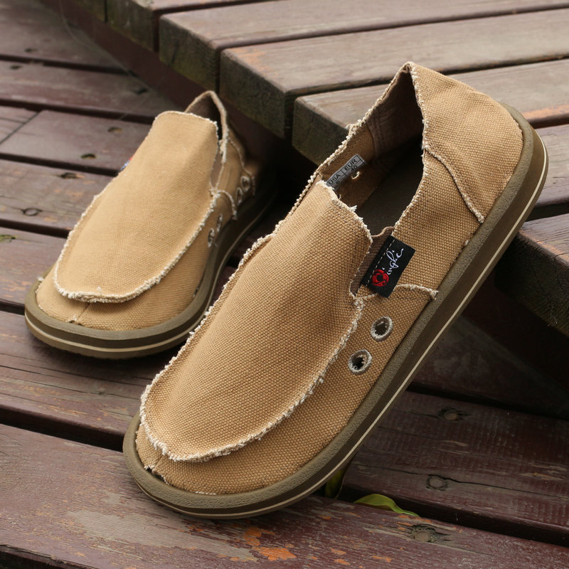Summer breathable low-top cloth shoes slip-on lazy shoes cover-footed beggars shoes trend casual wide-footed canvas shoes men