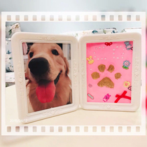 Net red with clay dog cat paw print souvenir pet paw print dog commemorative photo album free print photo