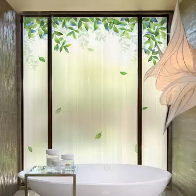 Twilight forest window stickers transparent balcony sunscreen bedroom opaque bathroom living room powder room glass film