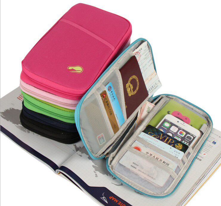 Travel Abroad Passport Bag Travel Document Bag Multifunction Passport Holder Ticket Clip Protection Sleeve Document Package Containing Bag