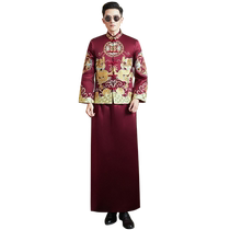 Groom Xiuhe suit mens 2024 new wedding suit mens toast suit Chinese wedding ancient Tang suit mens Xiuhe