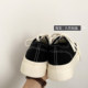 Canvas shoes female cute Japanese style thick bottom all-match ugly cute big head low top shoes ins trendy retro round toe small white shoes