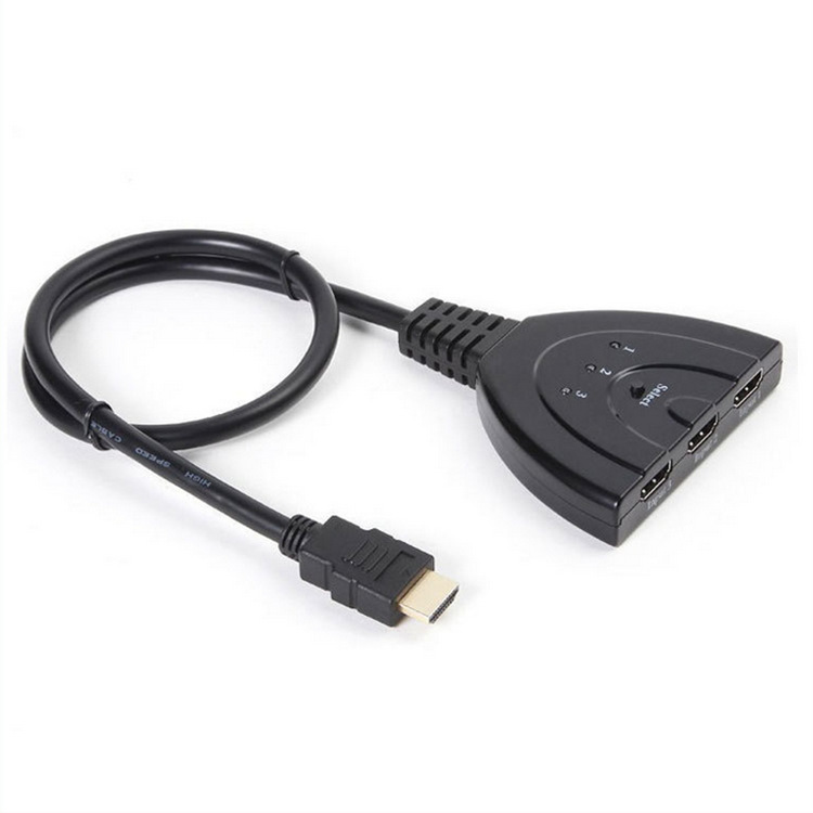 HDMI one drag triple band HDMI switcher 3 cut 1 HDMI3 into 1 out of three into a pig tail