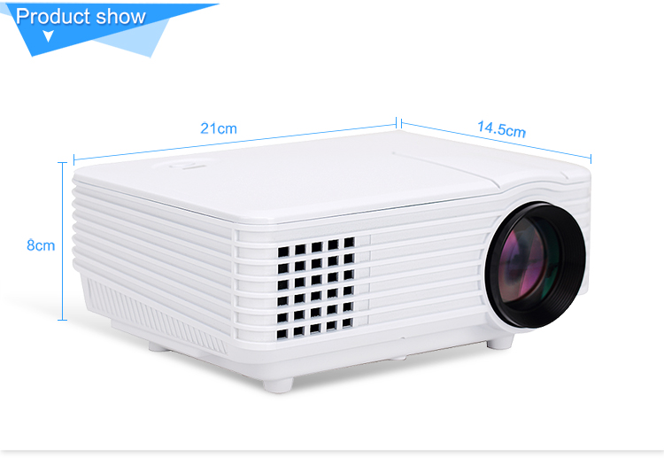 Máy chiếu Ruige RD-805 3d home HD 1080p không dây wifi thông minh led micro micro phone mobile