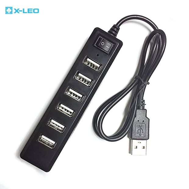 USB HUB2.0 Hub cổng 7 cổng HUB với bộ chuyển đổi trung tâm mở rộng máy tính USB splitter một điểm bảy - USB Aaccessories quạt mini xiaomi