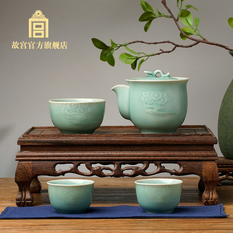 The Forbidden City's Ruyi Xiangyun-portable tea set suit creative gift tea cup Palace Forbidden City Ventron Gift Companion Gift-Taobao
