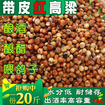 Northeast sorghum 20 kg of skinned red sorghum unpeeled red sorghum feed pigeon feed 10kg