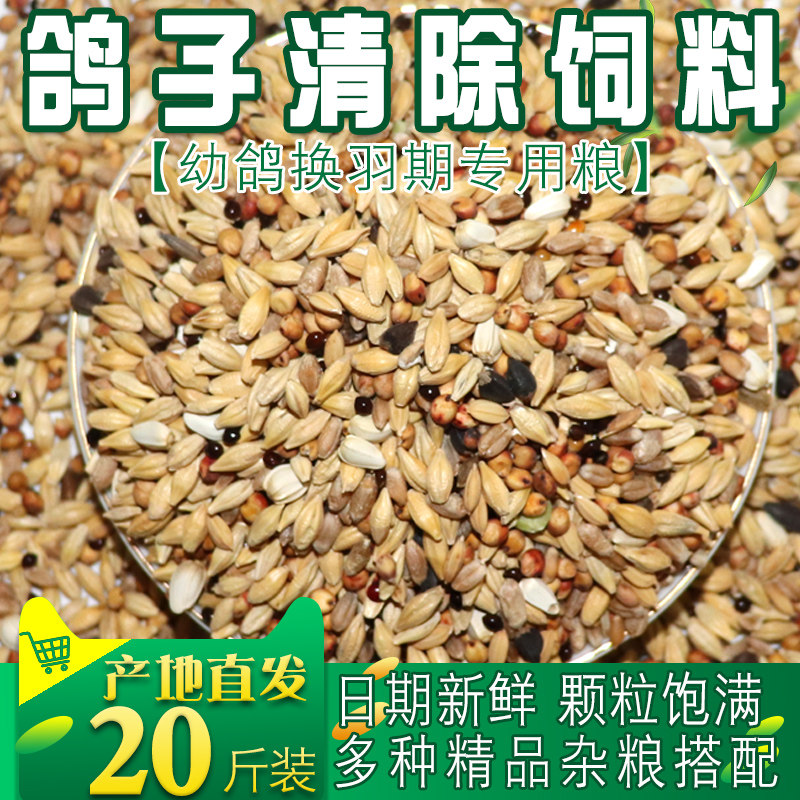 Clear pigeon feed pigeon pigeon pigeon for hair - changing period dedicated pigeon pigeon food bird food 20 kg