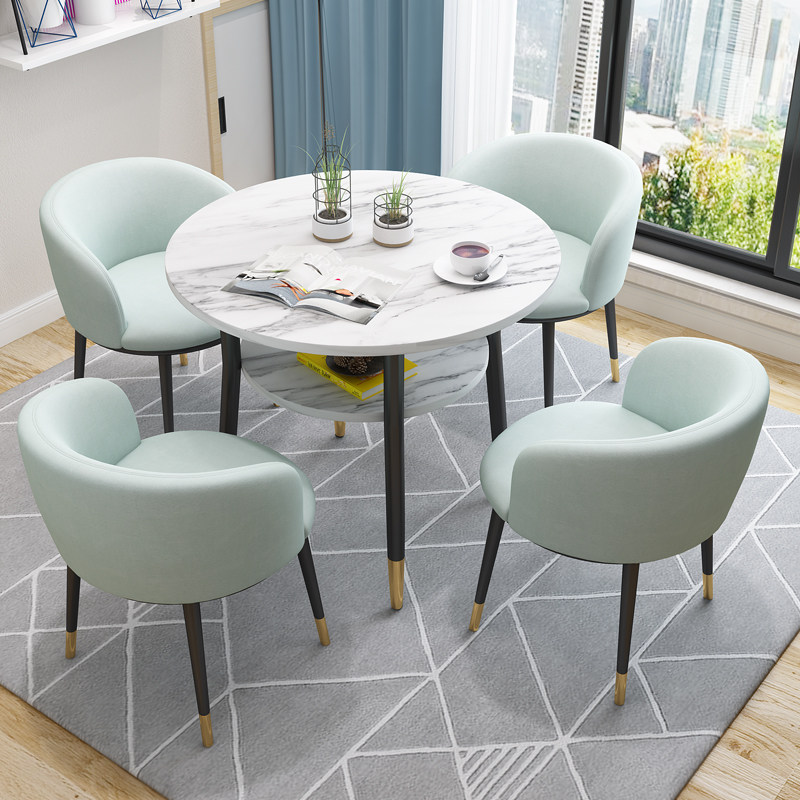 Talk about tables and chairs combined lounge area sales office guest reception 4S shop beauty salon office round table
