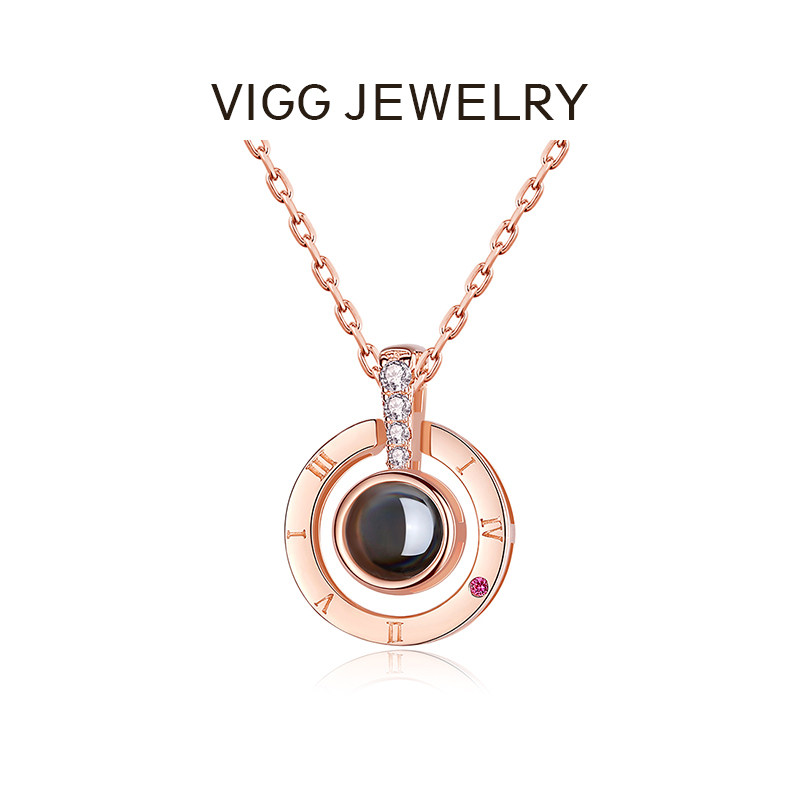 VIGG necklace female sterling silver light luxury niche design sense new choker Net red senior sense girlfriends birthday gift