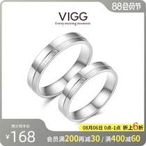vigg sterling silver couple ring Mens and womens rings A pair of fashion personality true love eternal niche design cold wind
