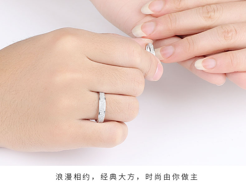 Chỉ số ngón tay net vòng màu đỏ nữ sterling silver cặp của Nhật Bản và Hàn Quốc đơn giản hipster sinh viên các cặp vợ chồng nhẫn nam thiết kế ban đầu cá tính