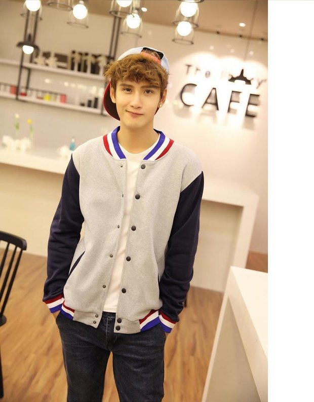 Exo 鹿 晗 tải lại khởi động lại cùng một chiếc áo khoác để yêu áo khoác đồng phục bóng chày áo len nam và áo khoác nữ áo khoác thun nữ