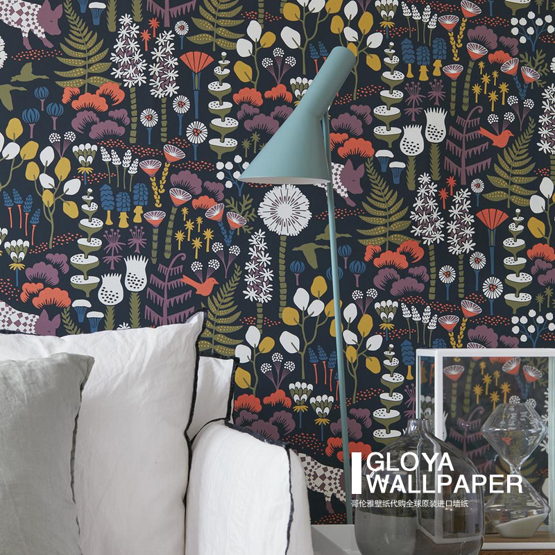 Columbus wallpaper Sweden imported wallpaper bedroom modern simple and beautiful Nordic background wall wallpaper