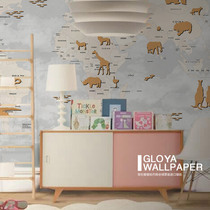 Columbine wallpaper Animal Planet (3) imported non-woven environmentally friendly childrens room wallpaper large custom mural