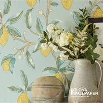 Spot British imported wallpaper LEMON TREE environmental protection pure paper lemon tree simple and beautiful background wallpaper